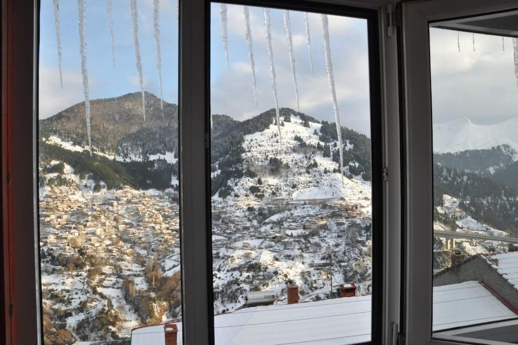 Cozy Loft With Fireplace & View Metsovo Exterior foto